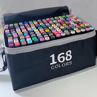 Professionnel nouveau Logo personnalisé 24-262 couleurs en Stock Double pointe aquarelle alcool brosse recharge marqueur stylo ensemble pour le dessin