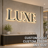 Enseigne lumineuse pour salon de beauté, logo personnalisé, lettres 3D LED, miroir acrylique, éclairage mural pour spa, enseigne LED personnalisée