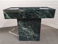 Meuble-lavabo en marbre 100% pierre naturelle, nouveau modèle Verde Alpi, lavabo personnalisé