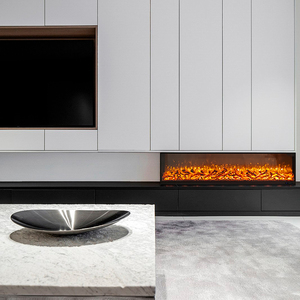 <span class=keywords><strong>Cheminée</strong></span> électrique décorative encastrée, dimensions personnalisées, flamme réglable à distance, <span class=keywords><strong>cheminée</strong></span> d'intérieur - Product Image 5