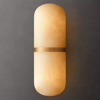Applique murale en albâtre Melange Pill pour chambre à coucher, lampe murale de chevet, éclairage d'intérieur de luxe, décoration pour la maison