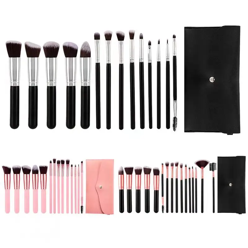 custom makeup brush set private label make up foundation concealer eyeshadow brushes set with bag Sample dedicated