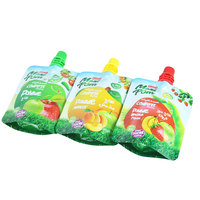 Sac d'emballage de jus de fruits en nylon Pochette à bec en aluminium personnalisée Pochette debout pour boisson Sac d'emballage de jus de fruits