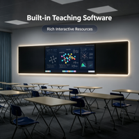 Tableau blanc interactif LCD 4K de haute qualité de 75 pouces avec écran tactile tout-en-un et garantie de 3 ans pour l'apprentissage des étudiants
