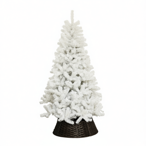 Sapin de Noël artificiel blanc de 1,80 m, arbre en plastique pour intérieur, décorations festives pour les fêtes - Product Image 1