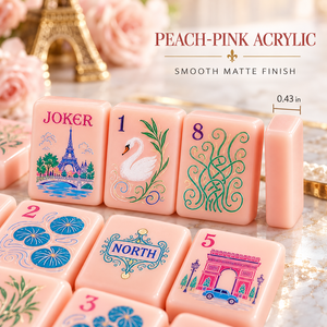 Fichas de Mahjong con Diseño de Cisne y Lirio de Agua, con Arte de Joker de Monumentos de París, para Noches de Juego Elegantes en Casa, Ideal para Organizar Eventos y Regalar - Product Image 2