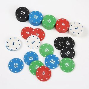 Fichas de Póker ABS 4G al por Mayor, 4cm, Fichas Numéricas Coloridas para Juegos de Mesa Familiares y de Club - Product Image 3