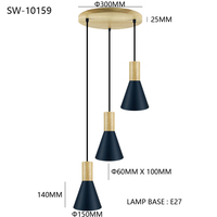 Lampe suspendue nordique E27, style nordique, LED moderne, lampe suspendue à anneau LED moderne pour salle à manger