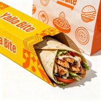 Boîte alimentaire empilable pour camion de restauration, conteneur de repas peu encombrant, emballage en papier kraft pour restaurants mobiles