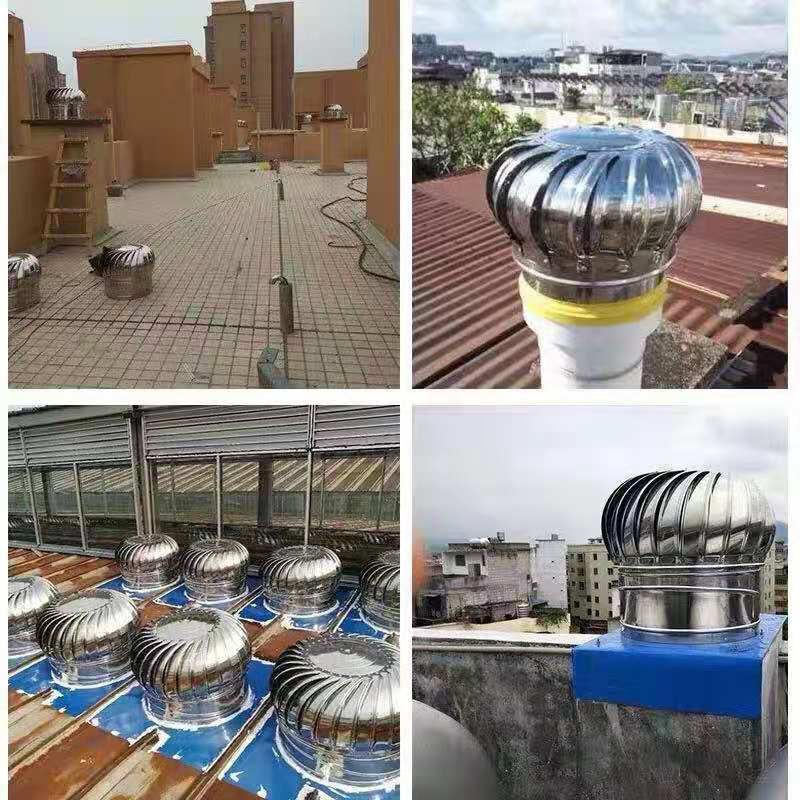 304 stainless steel unpowered hood, factory roof ventilators, rain-proof typhoon, breeding air outlet
