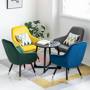 Hot Bán Hiện Đại Bắc Âu Thiết Kế Hải Quân Nhung Chesterfield Cánh Tay Ăn Uống Ghế Sofa Ghế Sang Trọng Ghế Sofa Đơn Cho Phòng Khách - Product Image 2