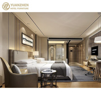 Ensemble de lit de chambre d'hôtel de luxe contemporain en chêne massif écologique, solution clé en main personnalisée pour les chambres d'hôtes