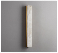 Applique murale moderne minimaliste en marbre avec LED en cuivre pour salon et tête de lit