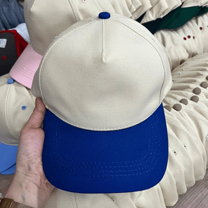 Gorra Personalizada de 5 Paneles, Gorras de Béisbol Lisas con Etiqueta Tejida, Gorras de Béisbol con Visera Curva, Gorras de Tela de Algodón Sin Estructura para Hombre y Mujer - Product Image 5