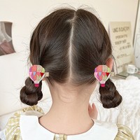 Barrette à cheveux pour enfants en plastique, paillettes brillantes, sirène, montgolfière, dessin animé, chat, clip bec de canard, fête