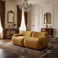 Modernes Modulares Kompressions-Sofa, Vakuumverpacktes Knochenloses Cloud-Loveseat, Stoff-Ecksofa für Wohnzimmer und Apartment