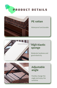 Hôtel rotin soleil plage piscine chaise longue mobilier d'extérieur chaise de piscine chaises longues pour côté piscine - Product Image 3