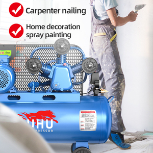 الصين جودة عالية 1.1KW 2.2KW 3.0KW 4.0KW 5.5KW 7.5KW حزام مدفوعة ضاغط الهواء المحمولة مع 100L 200L 300L 500L 1000L خزان - Product Image 5