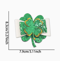 Pinzas para el pelo con diseño de arco de caldero dorado, accesorios de alta calidad con diseño de trébol multielemento, temática irlandesa para el Día de San Patricio