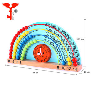Aprendizaje Temprano arco iris <span class=keywords><strong>de</strong></span> madera <span class=keywords><strong>de</strong></span> cuenta abacus cuentas multifunción <span class=keywords><strong>de</strong></span> juguete <span class=keywords><strong>de</strong></span> madera Abacus Rack con pizarra - Product Image 2