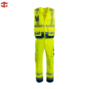 Gilet haute visibilité pour homme JIADE, nouvelle matière, vert, fermeture éclair, résistant à l'eau, vêtements de sécurité réfléchissants pour travaux de construction - Product Image 6