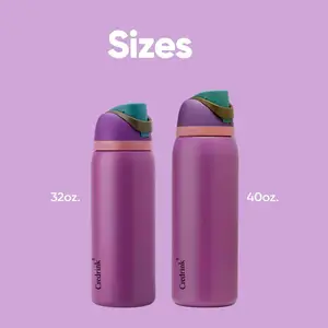 Botol air baja tahan karat terisolasi dengan sedotan untuk olahraga dan perjalanan 960ml 32oz 40oz dengan tutup terikat tutup warna-warni