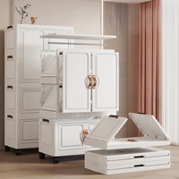 Tiroir de rangement combiné en plastique Armoire de rangement en plastique pour vêtements