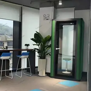 Modular soundproof furnished indoor phone booth sound insulation movable home meeting acoustic furniture office pod