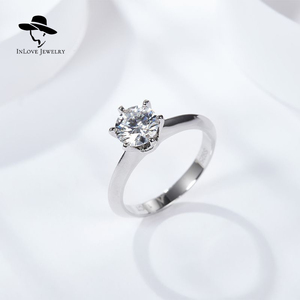 Mode S925 argent Sterling 18k plaqué or ange baiser D 1Ct Moissanite bague femmes fiançailles diamant pour cadeau de saint valentin - Product Image 6