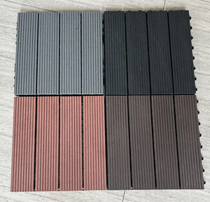 Đen WPC <span class=keywords><strong>decking</strong></span> gạch tự làm sàn ngoài trời cho Patio lồng vào nhau sàn sàn cho sân vườn - Product Image 6