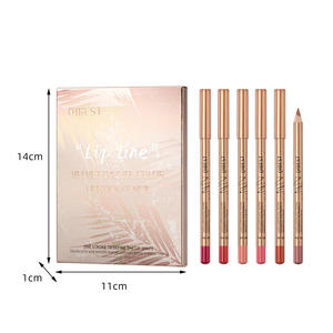 <span class=keywords><strong>Crayon</strong></span> à lèvres QIBEST, lot de 12 couleurs, tube doré mat vibrant, waterproof, longue tenue, ne tache pas le verre à boire, maquillage - Product Image 1