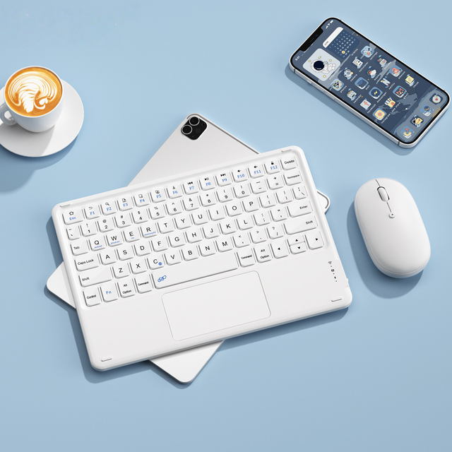 Wireless Slim Mini Mouse Set Ultra Thin Design 78 Keys Magnetic Case Friendly Touchpad Gesture Support Cross-screen Efficiency