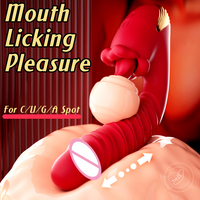 Bestseller 9-Stoßmodi Rosen-Vibrator Klitoris-Stimulator USB-Aufladung Leckender Stimulator Silikon Tragbarer Massager Sexspielzeug für Frauen