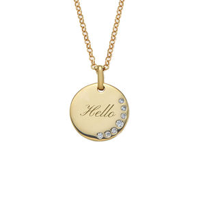 Gemnel-Colgante S925 personalizado con moneda de circonita, colgante grabado, collar - Product Image 5