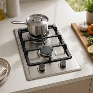 Cuisinière à gaz encastrable 12 pouces, <span class=keywords><strong>2</strong></span> brûleurs, en acier inoxydable, double combustible GPL/gaz naturel, allumage électronique, économe en énergie - Product Image 6