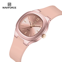 Montre NAVIFORCE originale 7129, élégante montre à quartz pour femme, étanche 5 ATM, bracelet en silicone décontracté