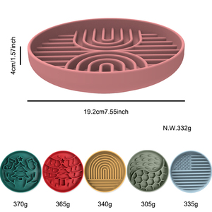 Logo personnalisé bols pour chien à alimentation lente, puzzle bols d'alimentation pour chien en silicone avec ventouses bols de nourriture pour chiot