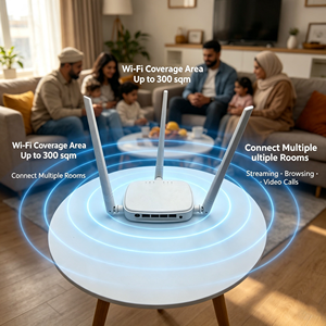 Router WiFi Tenda N318 300Mbps 2.4GHz con 3 Antenne 5dBi, 4 Porte, Ripetitore WDS, Dispositivo di Rete per Casa e Ufficio SOHO - Product Image 6