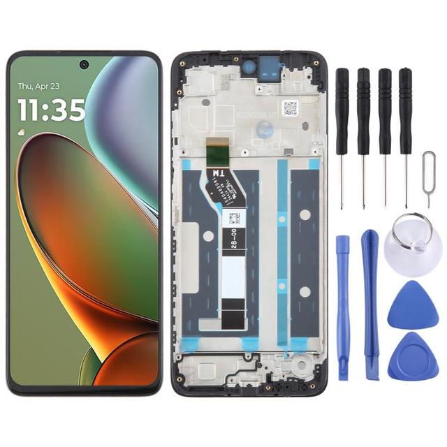 For Motorola OEM LCD Screen Digitizer Assembly for Moto G15 Power Full Mobile Phone Frame