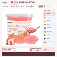 Bolas de Jugo Explosivas de Durazno y Maracuyá, 2.8kgx6/Caja, Adorno para Té de Burbujas para Tiendas, Bares de Jugos y Cafeterías, OEM