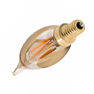 Bombilla LED <span class=keywords><strong>de</strong></span> filamento vintage ámbar blanca 2200K, 6W, regulable, E12, tipo maíz - Product Image 4