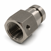 Adaptador de Acoplamiento Rápido de Titanio de Alta Precisión, Grado 5 Ti-6Al-4V, Mecanizado CNC Personalizado, Resistente a la Corrosión y Alta Presión