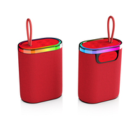 Mini Altavoz Inalámbrico para Exteriores, Carcasa de Tela Resistente, Bluetooth 6.0, Altavoz Bluetooth Portátil RGB para Picnic, Campamento y Reuniones