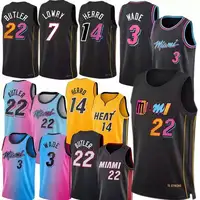 Wholesale 2022 Miami Team Basketball Jerseys 7 Dragic 22 Jimmy