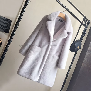 Nouveauté Automne/Hiver Manteau en fausse fourrure mi-long pour femme avec fourrure intégrée, tendance - Product Image 3