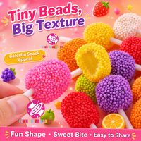 Wholesale Custom Bulk Mini Pearl Sugar Gummies Lollipop Colorful Fruit Flavored Sweet Cluster Soft Gummy Candy