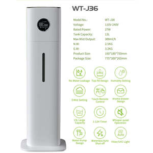 Grande umidificatore 13L ad ultrasuoni con funzione temporizzata per uso domestico e alberghiero - Product Image 6