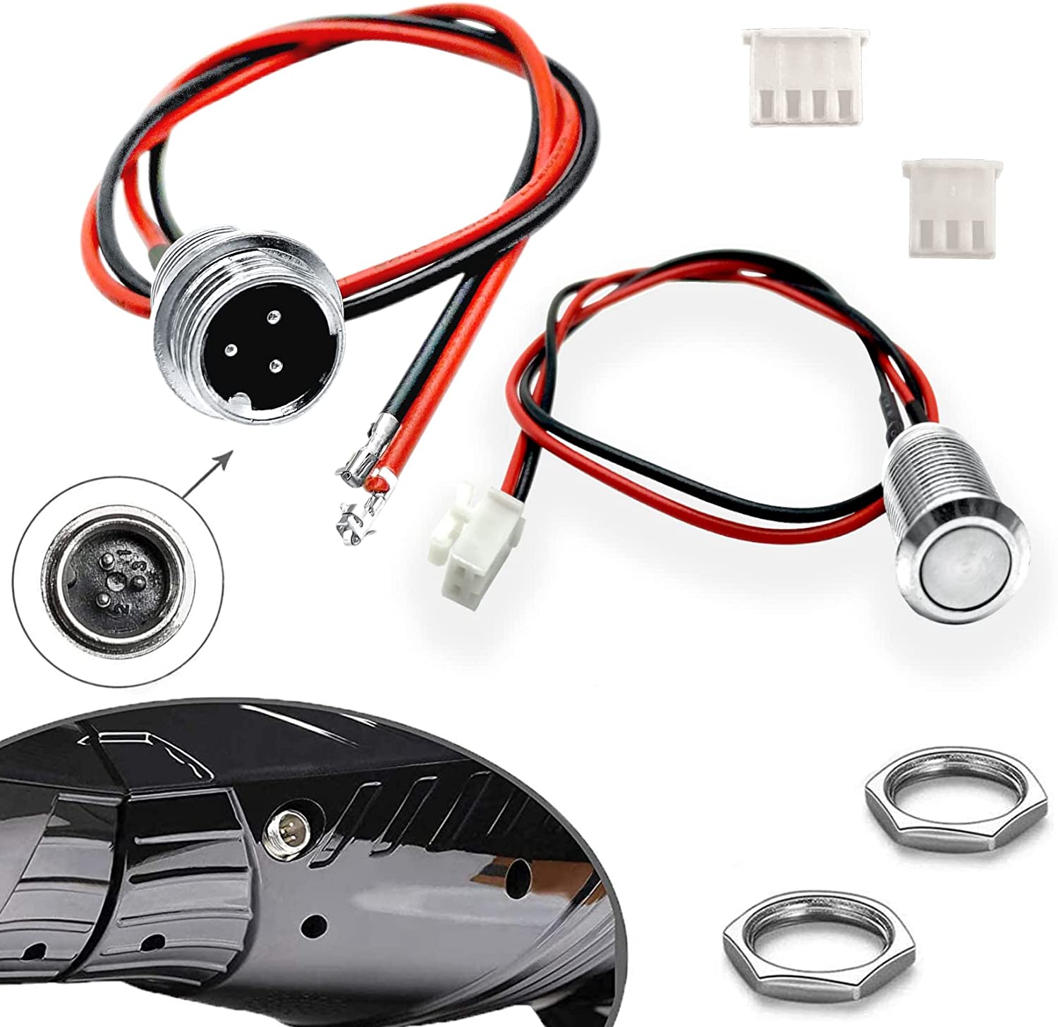 Hover Board Charging Port for Swagtron Swagboard CHO Hover-1 Swagtron TOMOLOO Self-Balancing Scooter (3 Pin3 Prong/4 Prong)
