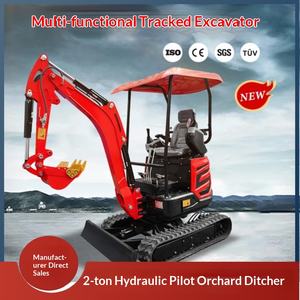Mini-excavatrice d'usine, excavatrice domestique, micro-excavatrice, machine à crochet pour l'agriculture, l'ingénierie et les vergers - Product Image 1