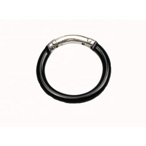 Aluminum anodizing O shape spring circle ring clasp carabiner
